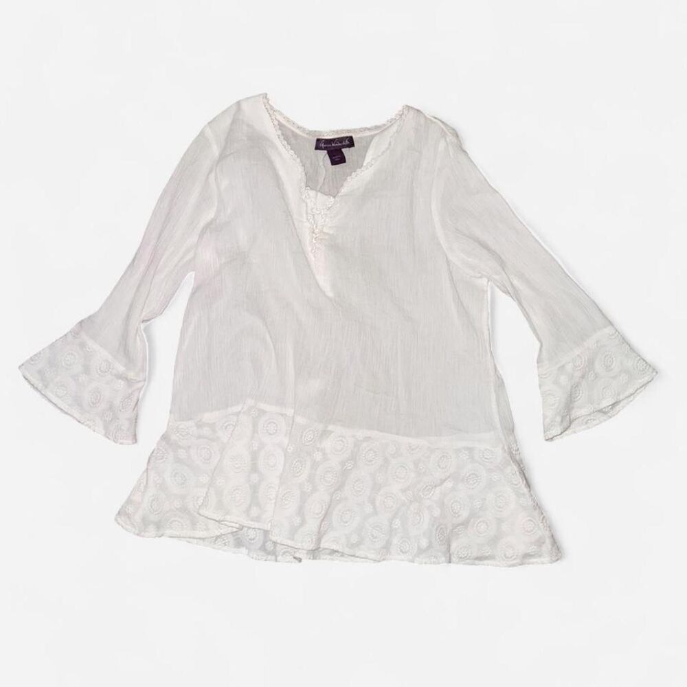 Gloria-vanderbilt Women's White Blouse